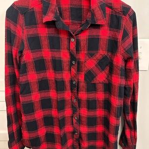 Woolrich Buffalo Plaid Red and Black Button-Up Shirt Vintage Medium M